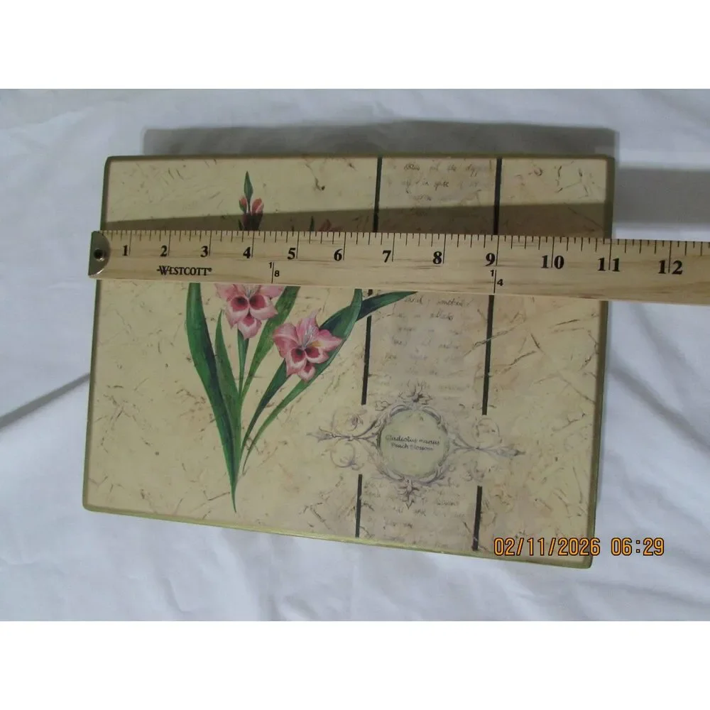 Vintage Pimpernel placemats set of 6 cork backing floral gladiolus spring